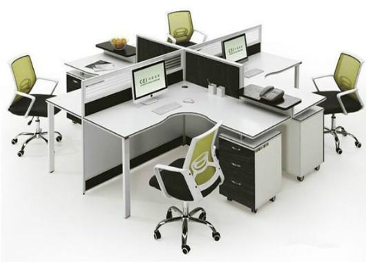 带屏风办公桌 四人位办公屏风桌 wxpf039 产品类型:屏风工作位 订购